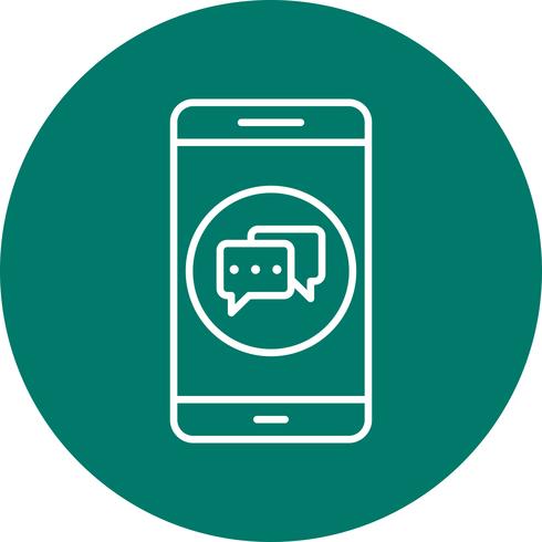 icône de vecteur d&#39;application mobile de conversation