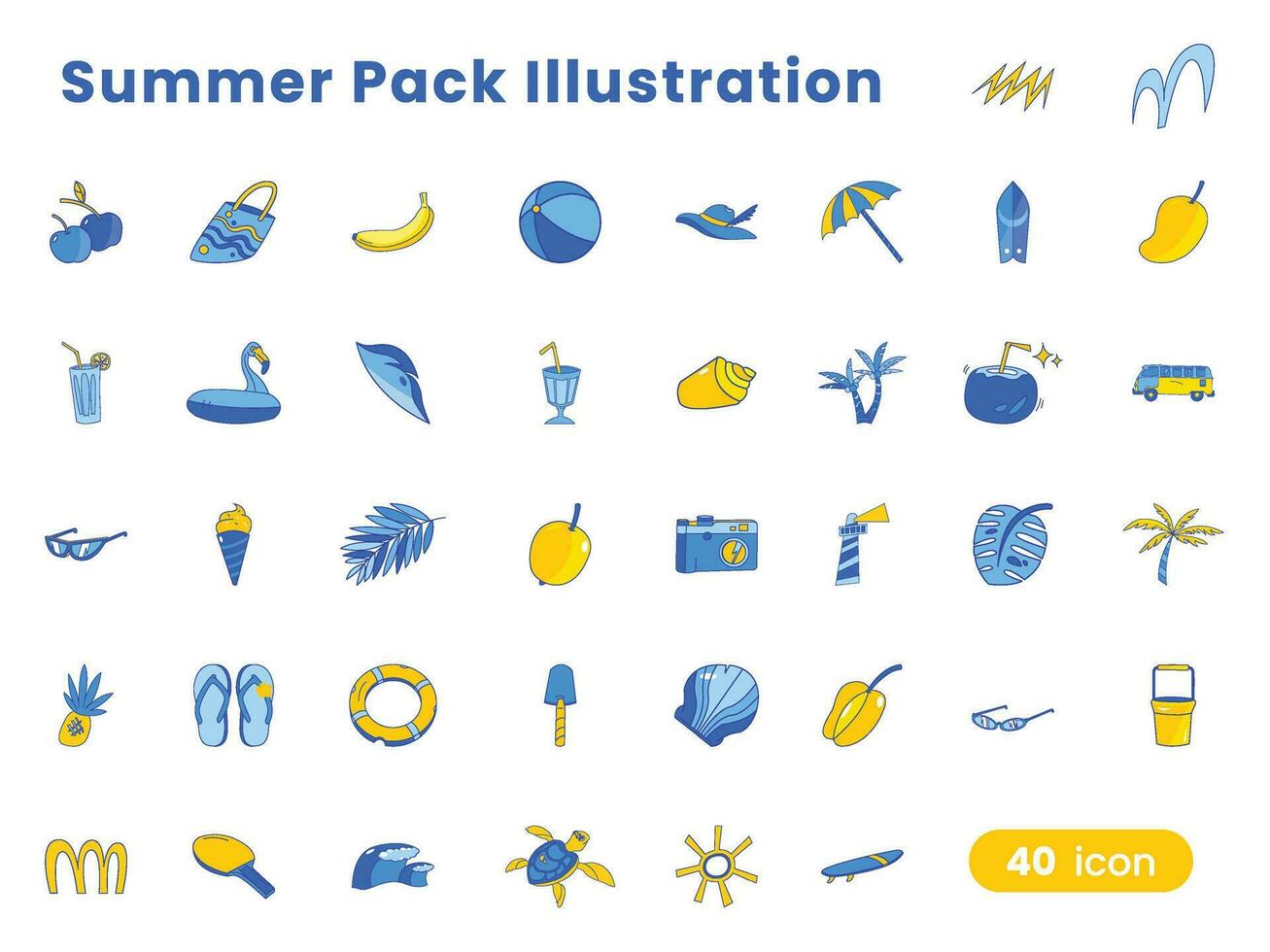 été pack illustration vecteur