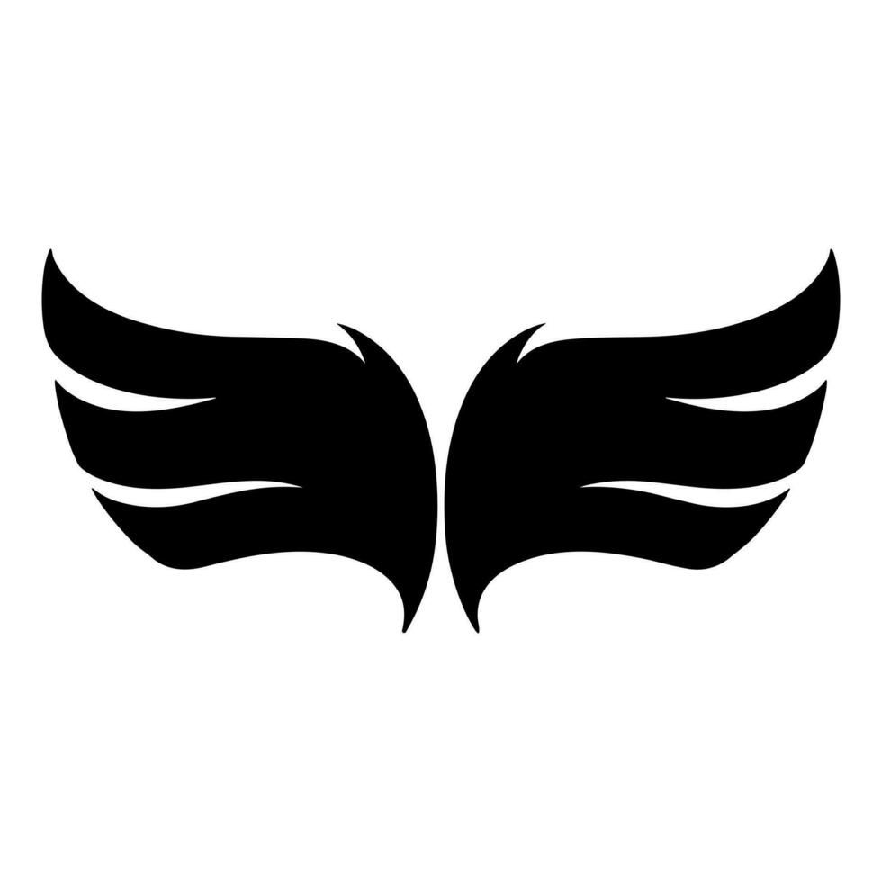 ailes logo noir vecteur illustration.