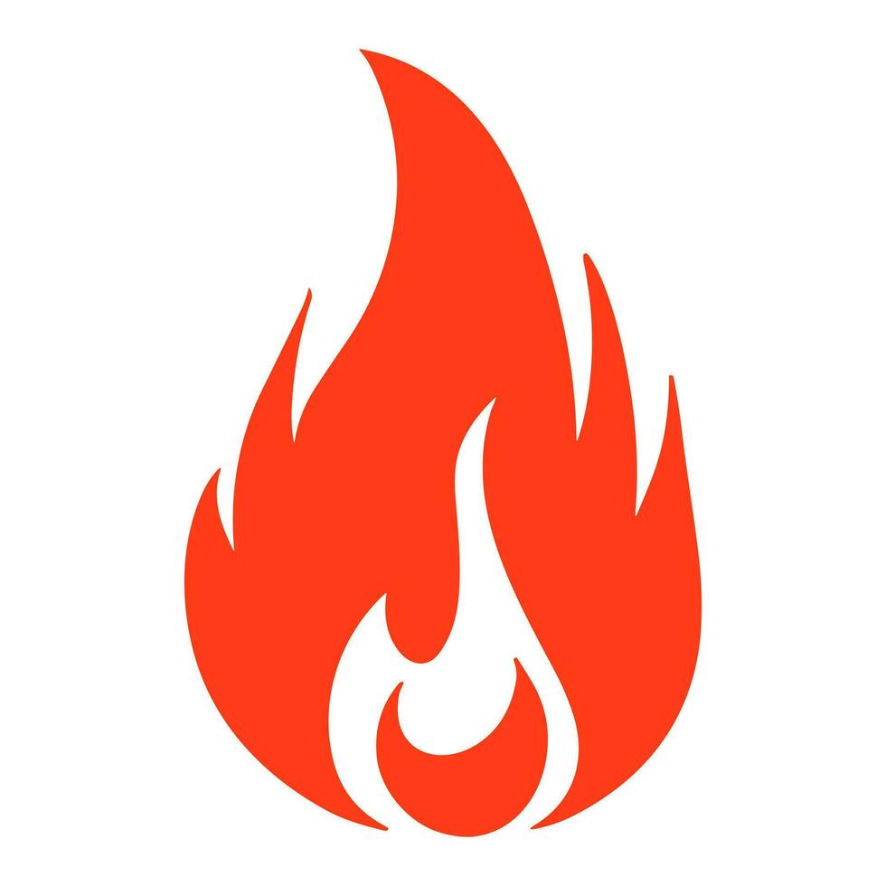 Feu flamme logo vecteur illustration.