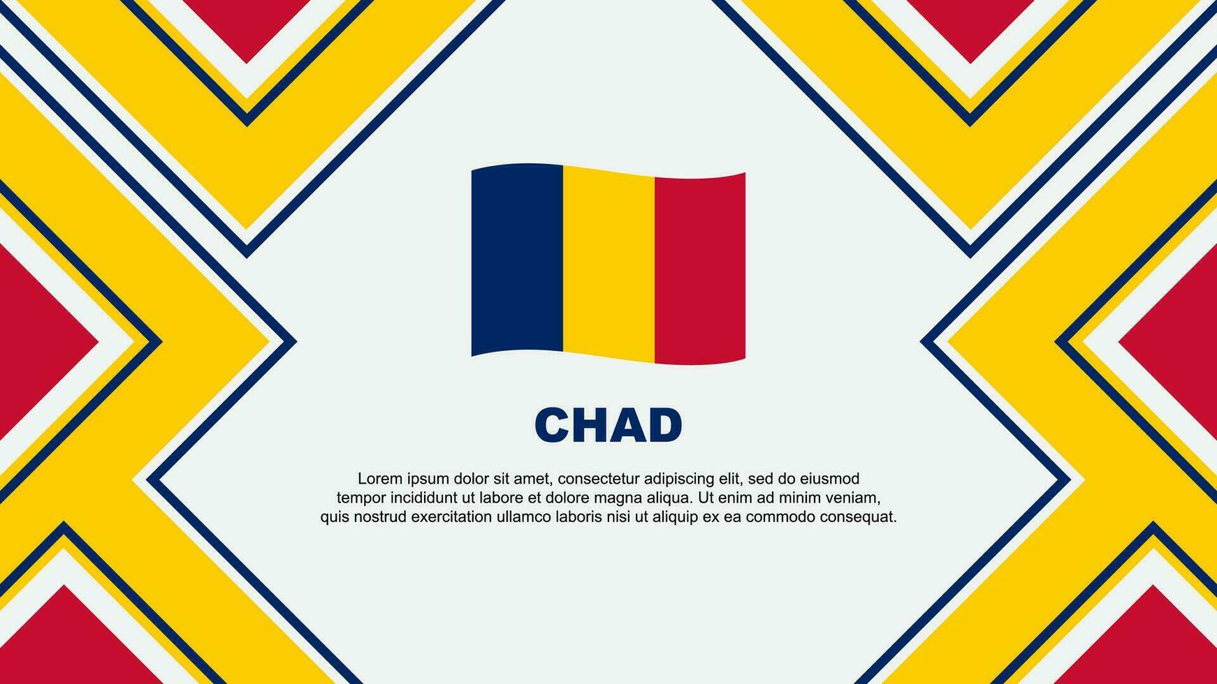 tchad drapeau abstrait Contexte conception modèle. tchad indépendance journée bannière fond d'écran vecteur illustration. tchad vecteur