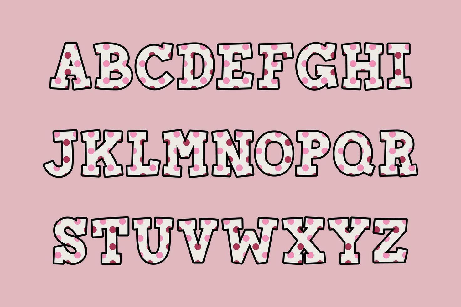 polyvalent collection de rose points alphabet des lettres pour divers les usages vecteur