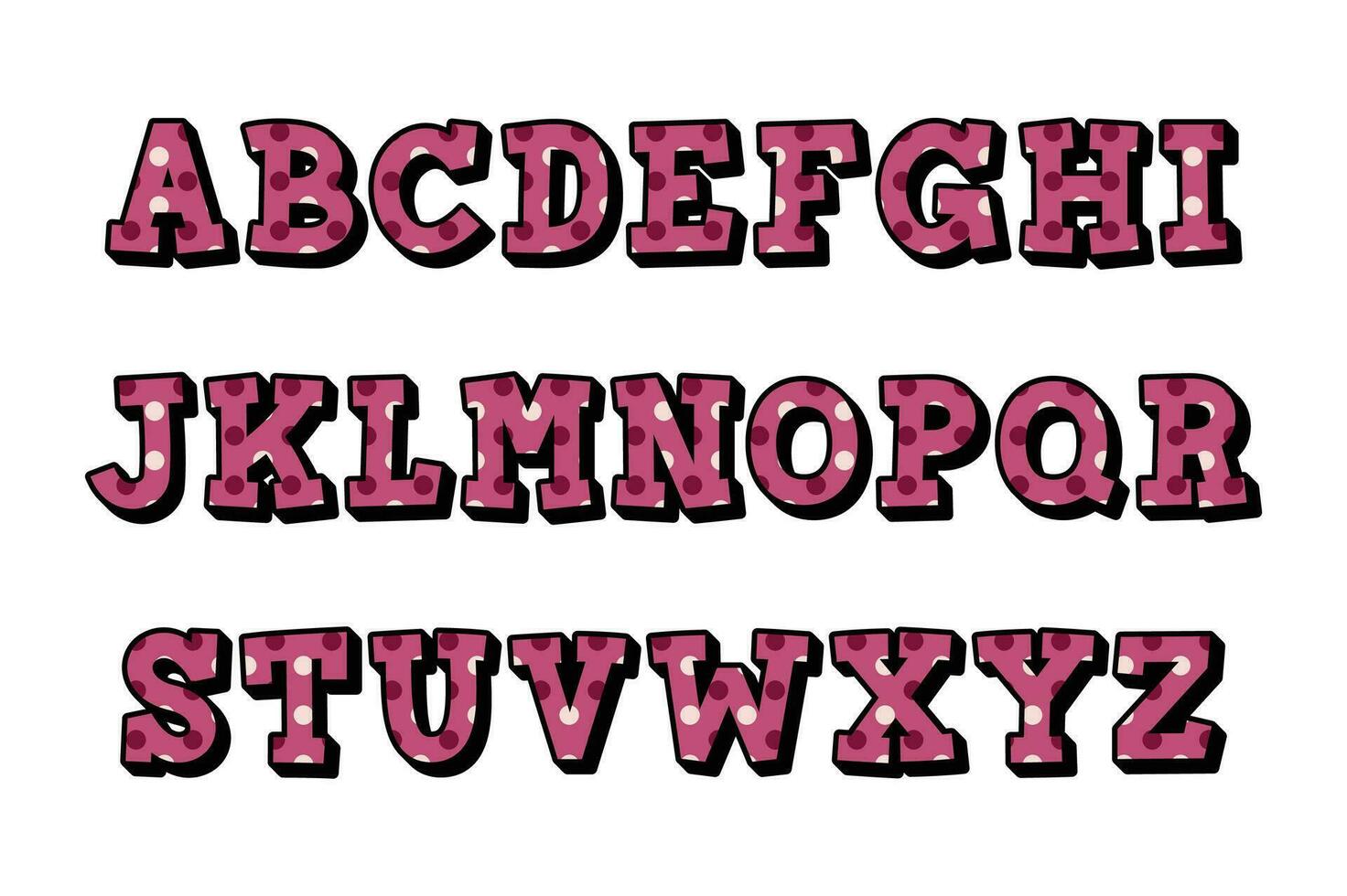polyvalent collection de rose points alphabet des lettres pour divers les usages vecteur