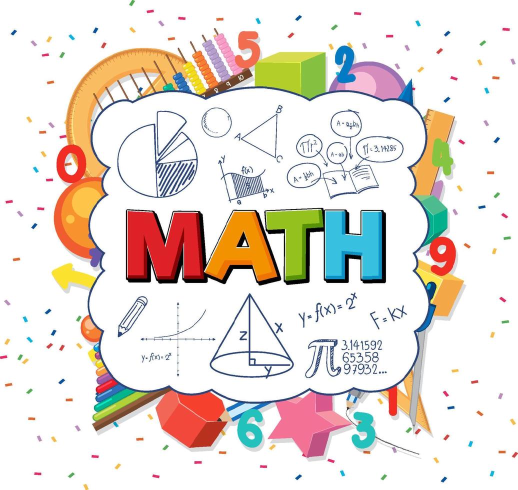 icône de police mathématique avec formule vecteur