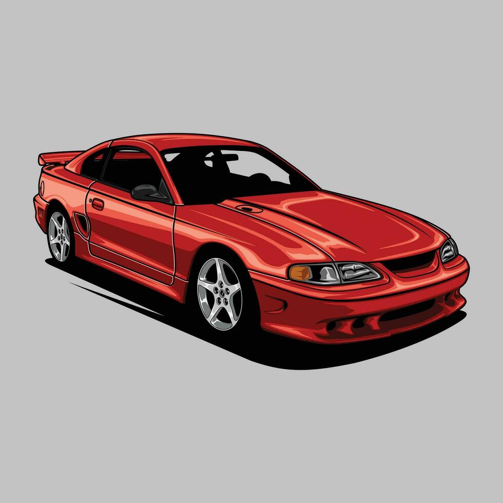 Saleen s351 la perspective vue voiture vecteur illustration pour conceptuel conception