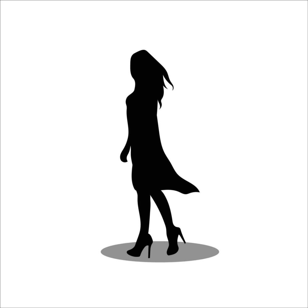 femme silhouette vecteur