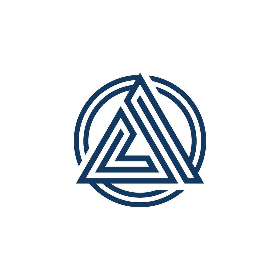 Triangle logo conception. vecteur illustration