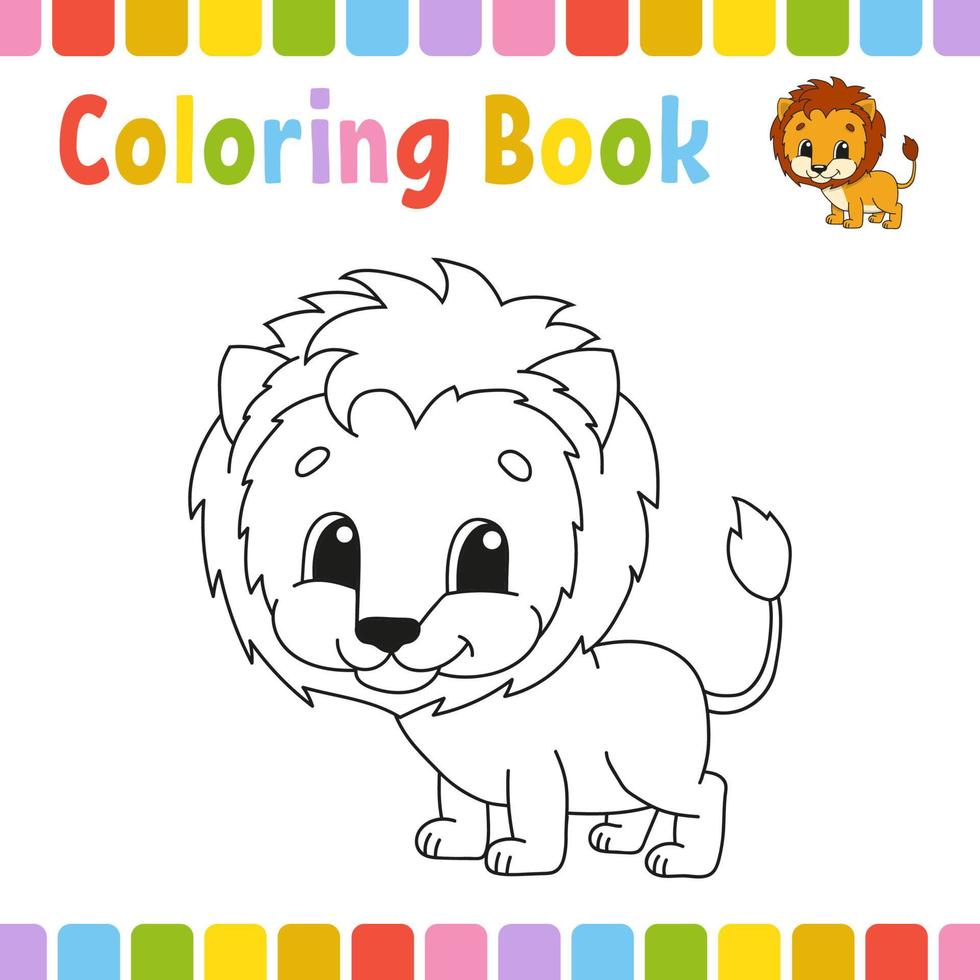 pages de livre de coloriage pour les enfants. illustration vectorielle de dessin animé mignon. vecteur