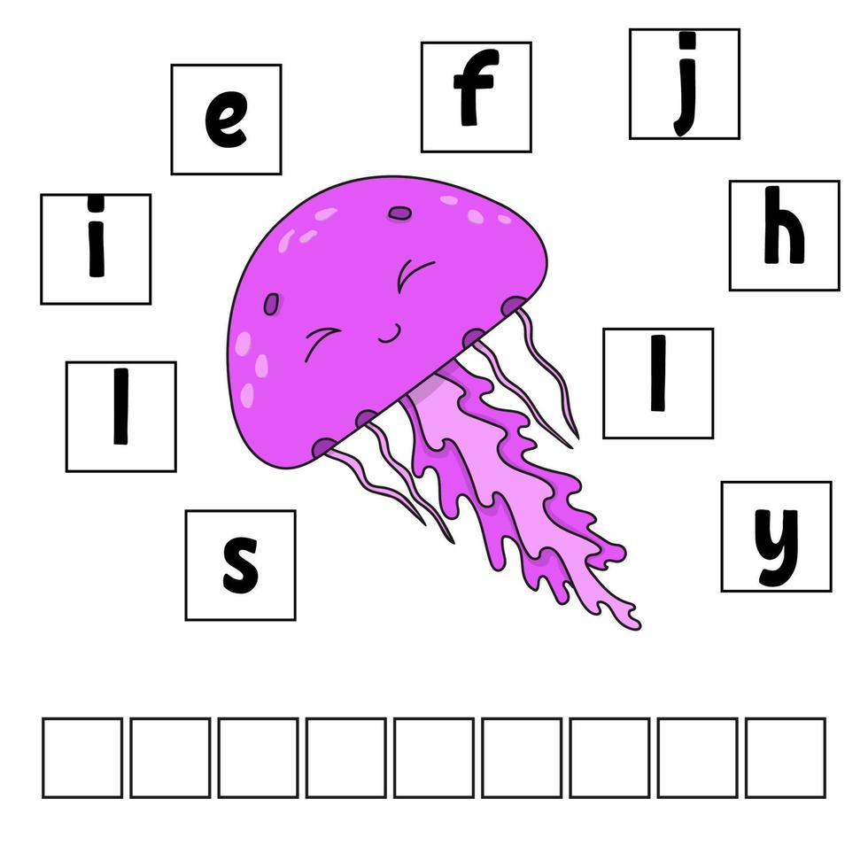 puzzle de mots. feuille de travail de développement de l'éducation. jeu pour les enfants. page d'activité. casse-tête pour les enfants. énigme pour le préscolaire. illustration vectorielle simple et isolée dans un style dessin animé mignon. vecteur