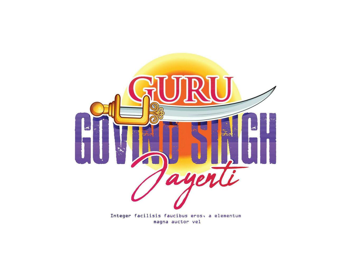 illustration de gourou gobind chanter jayanti sikh Festival et fête dans punjab vecteur