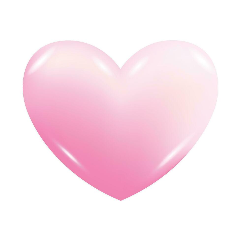 vecteur icône illustration rose cœur isolé sur blanc