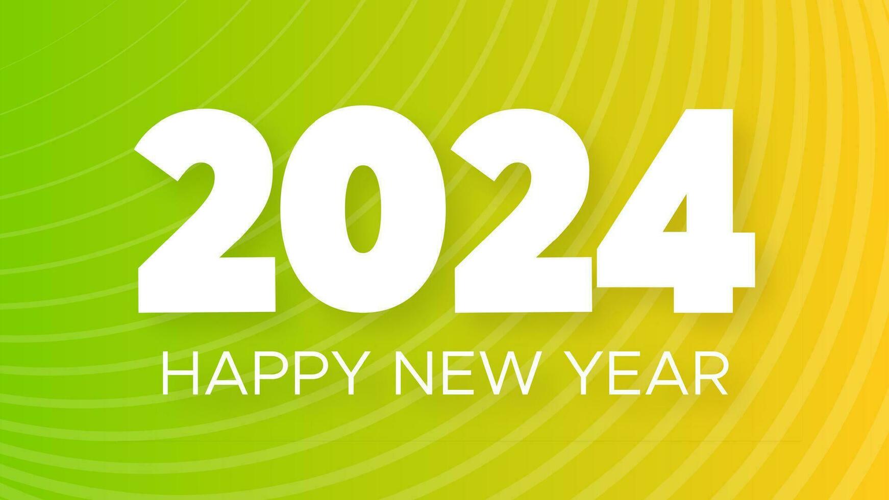 2024 content Nouveau année sur coloré Contexte vecteur