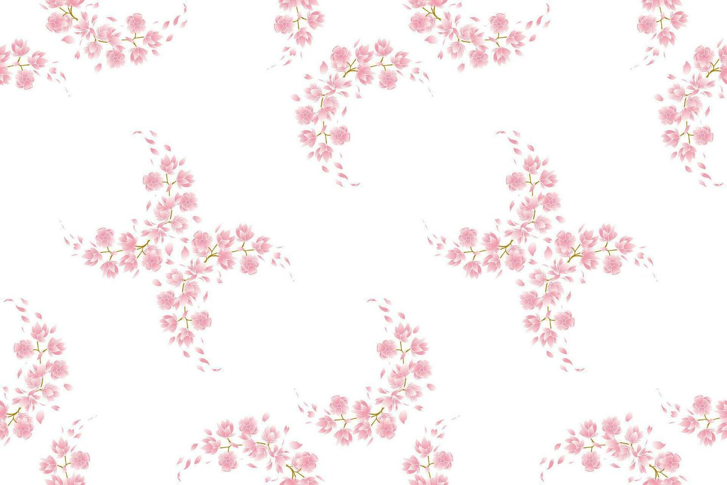 illustration de le rose fleur modèle sur blanc Contexte. vecteur