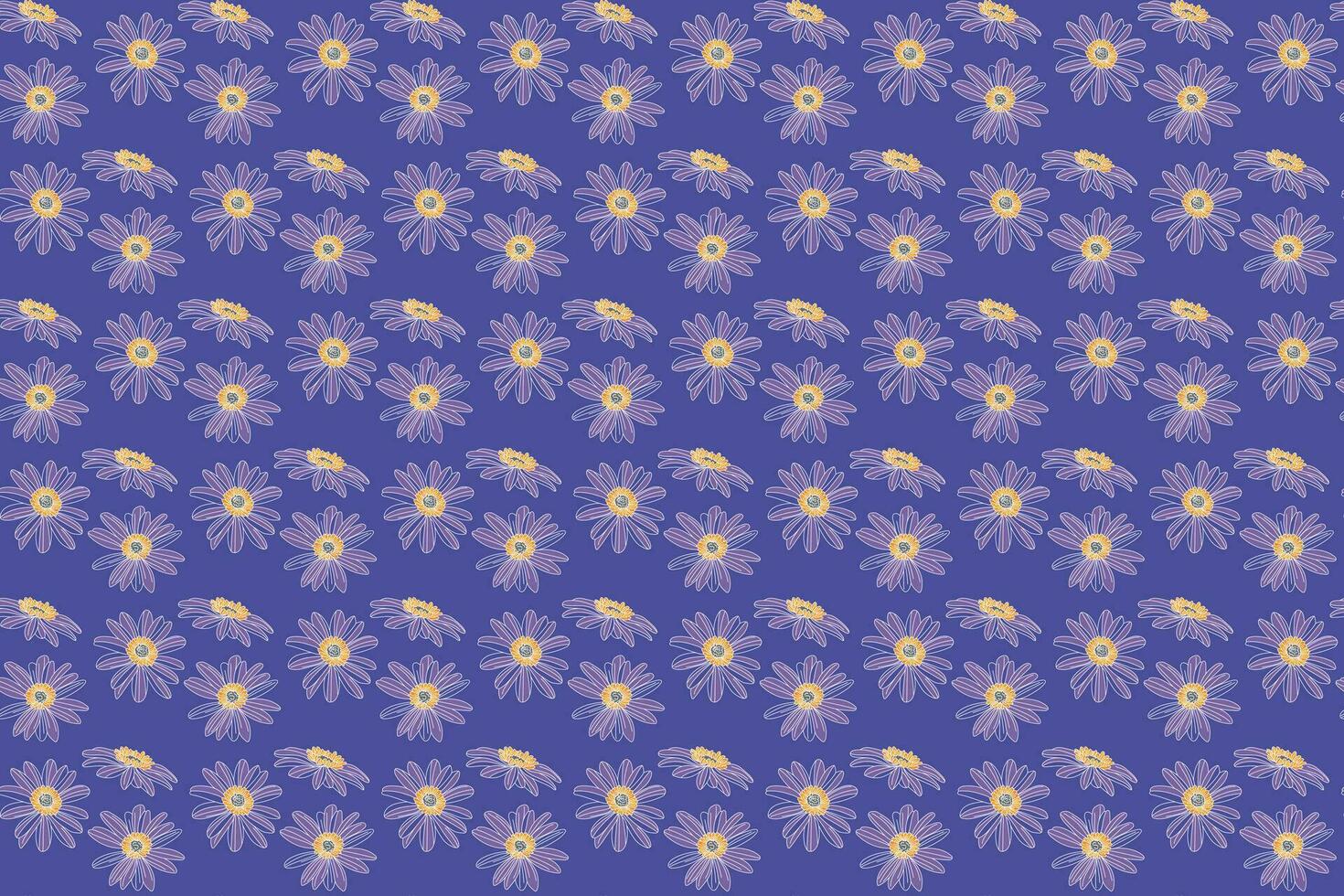 illustration, modèle de le violet fleur sur Profond bleu Contexte. vecteur