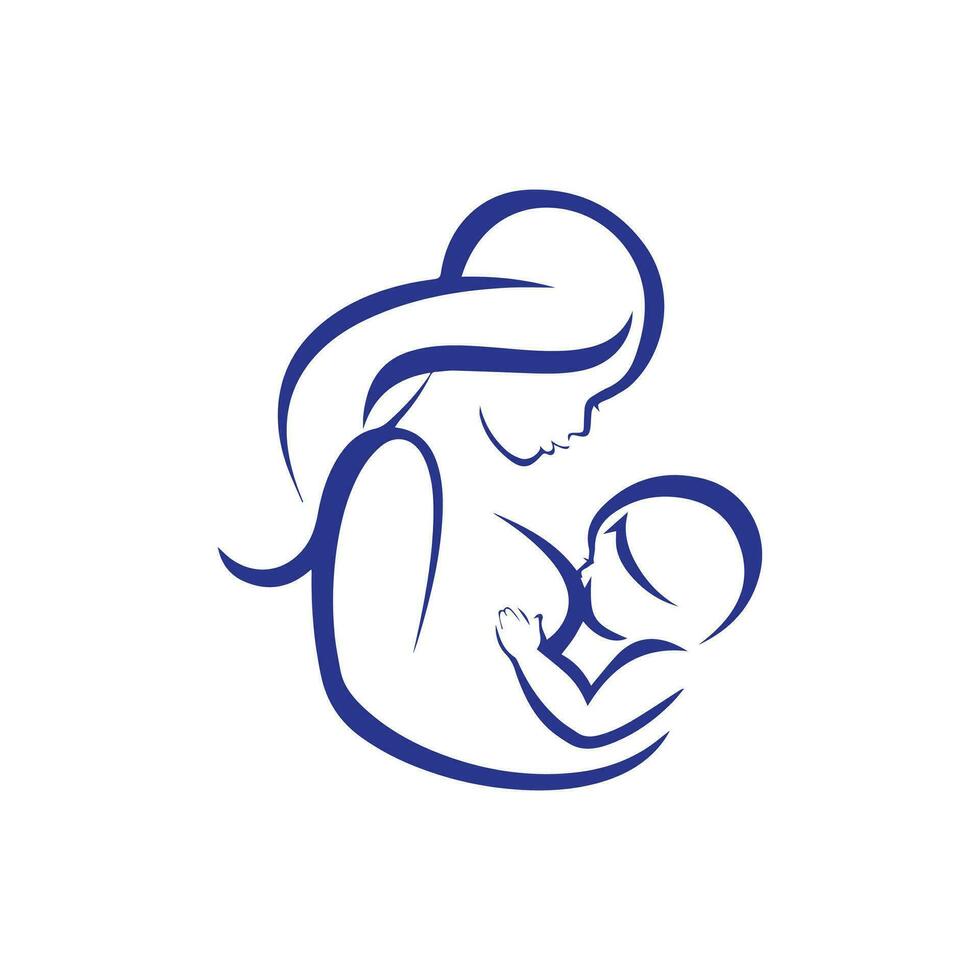 mère allaitement maternel icône vecteur image