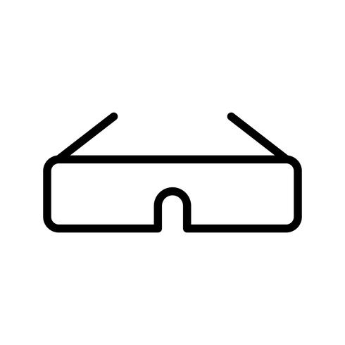 Icône de vecteur de lunettes 3d