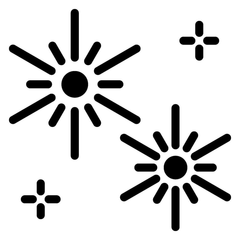 icône de glyphe de feu d'artifice vecteur