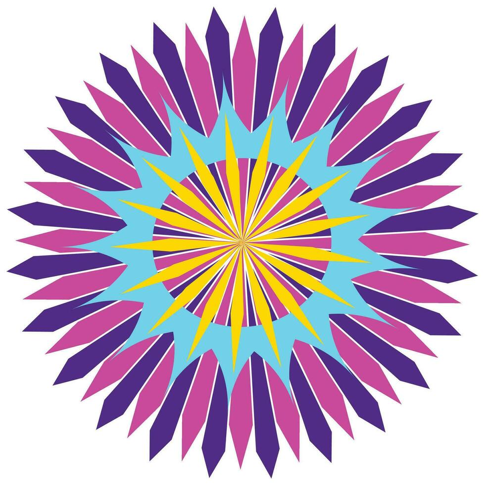 abstrait coloré cercle mandala conception pour décoration et conception vecteur