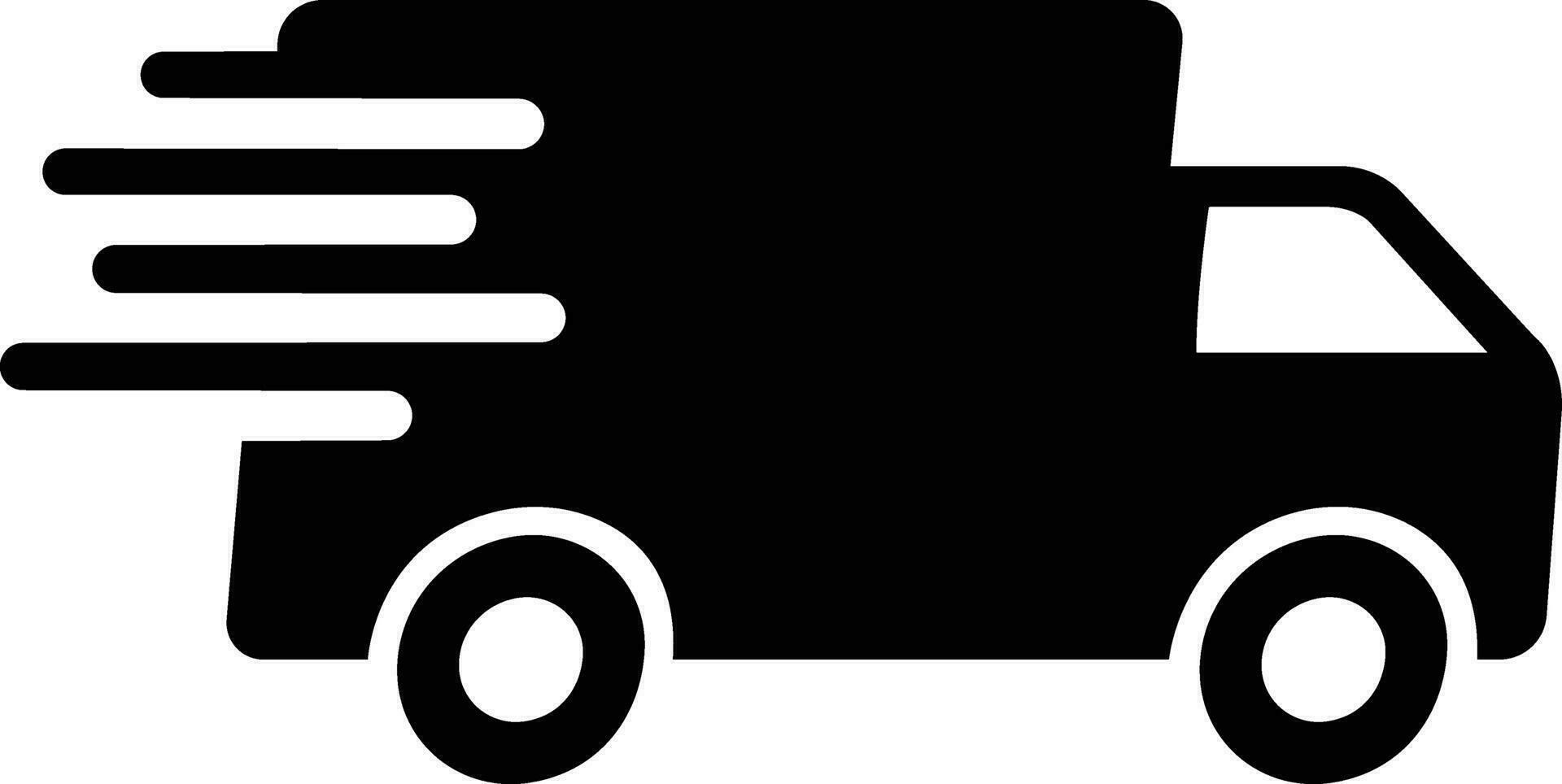 livraison un camion icône dans plat style. isolé sur conception utilisation pour vite en mouvement livraison livraison un camion art vecteur pour transport symbole applications et sites Internet