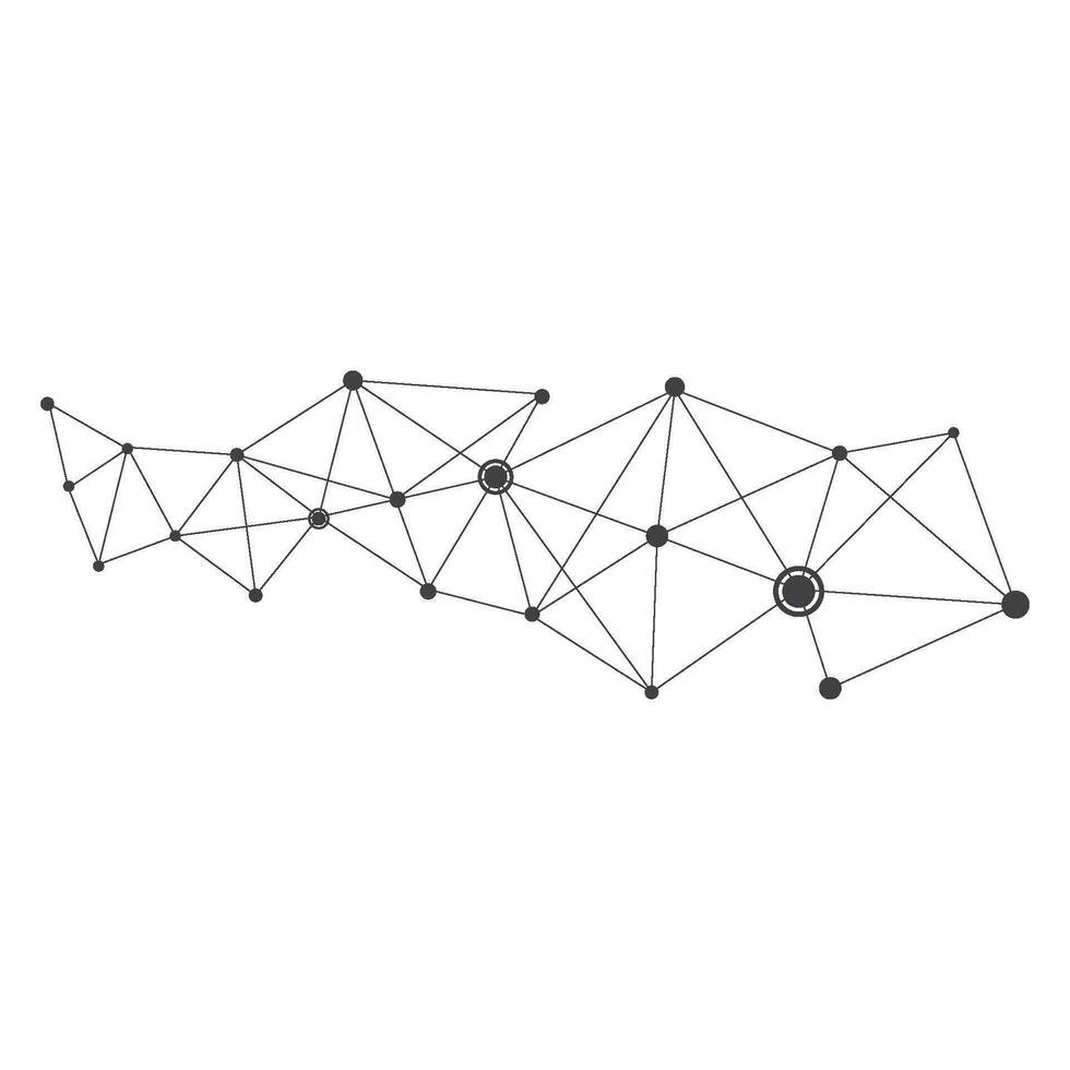 polygonal espace Contexte avec de liaison points et lignes vecteur