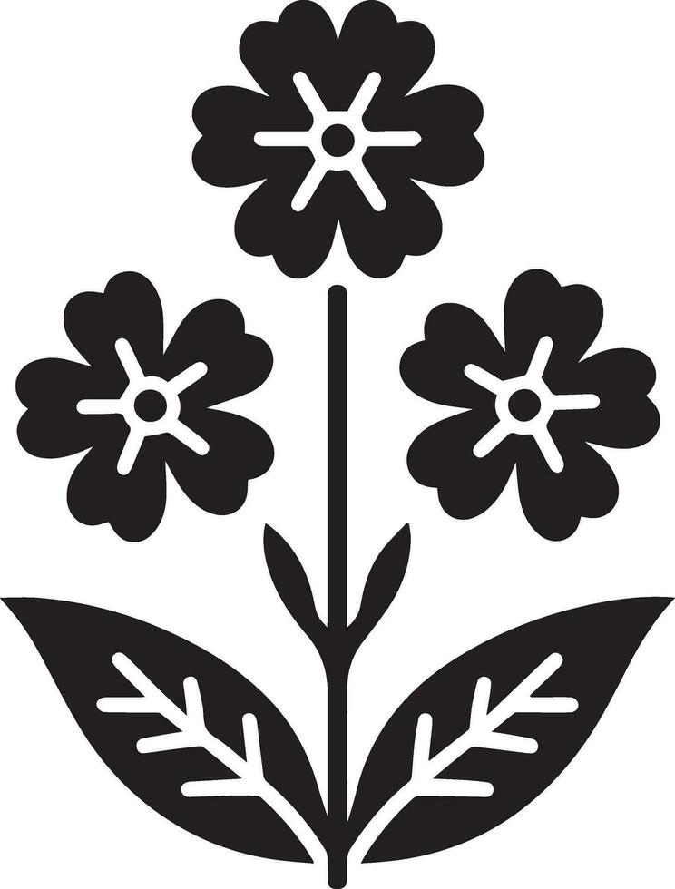 minimal fleurie icône vecteur silhouette noir Couleur blanc Contexte 26