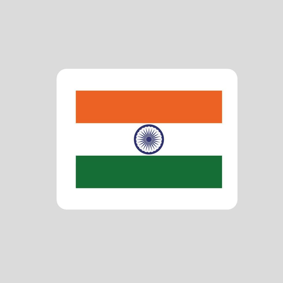 Inde drapeau icône vecteur illustration