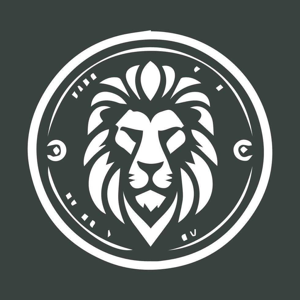 conception d'illustration de modèle de vecteur de logo de tête de lion