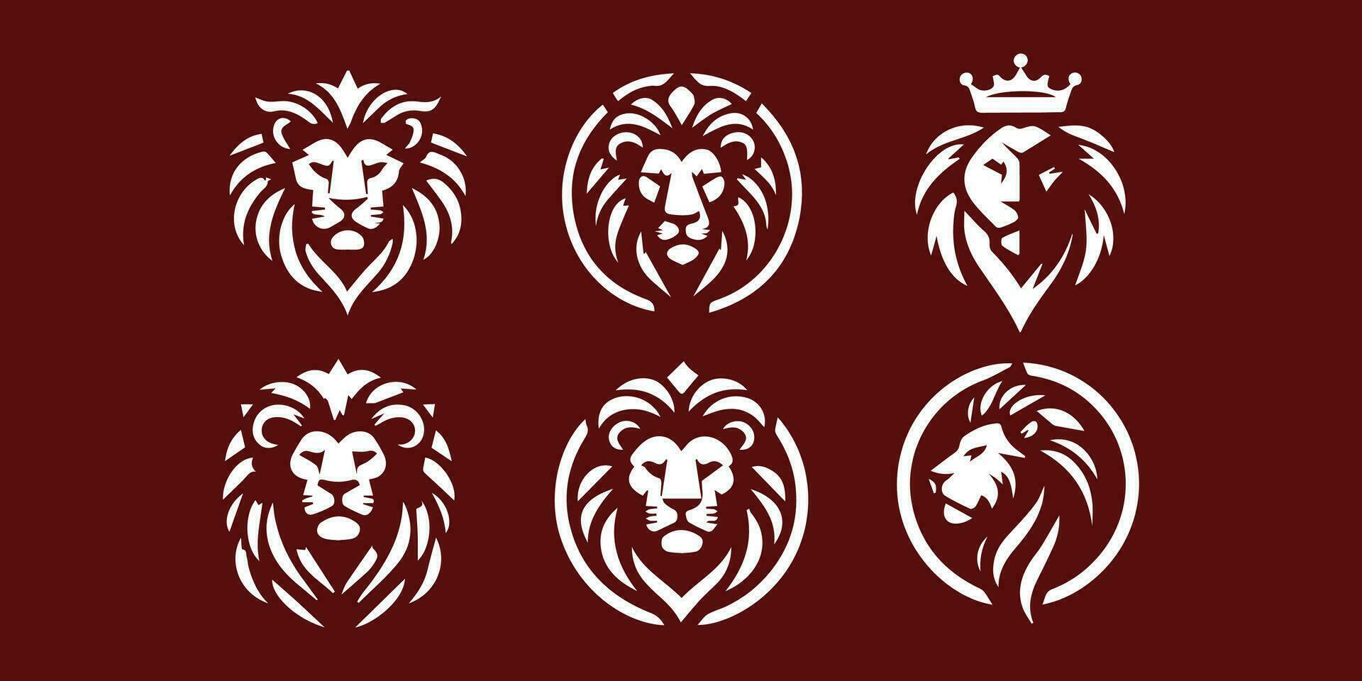 ensemble de logos de lion. collection de design haut de gamme. illustration vectorielle vecteur