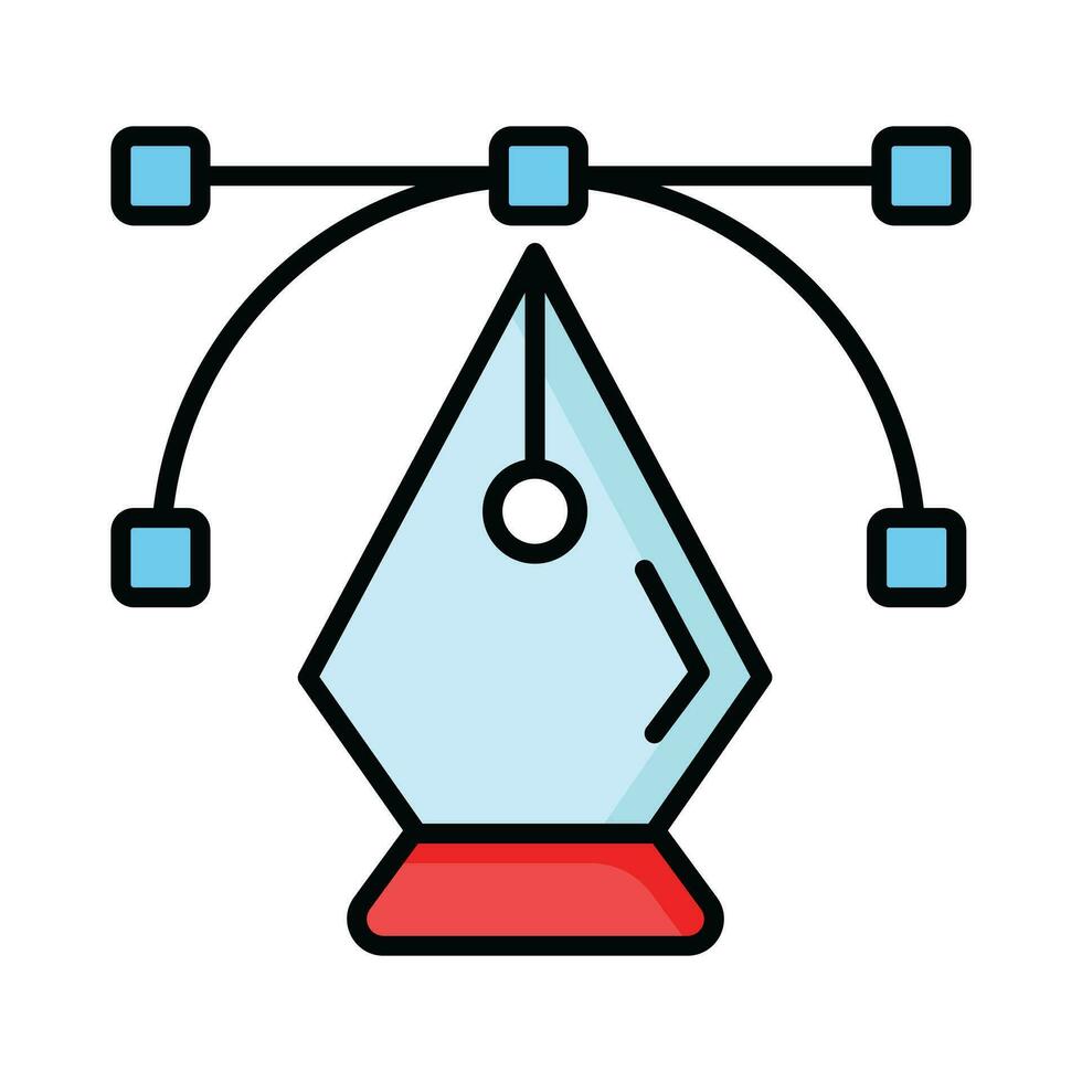 avoir tenir sur cette Créatif icône de stylo outil, moderne plat style vecteur