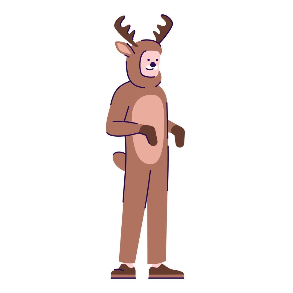 homme habillé en costume de cerf illustration vectorielle plane vecteur