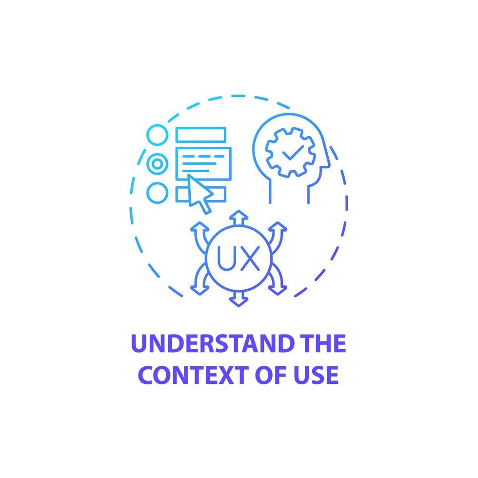 comprendre le contexte de l'icône de concept d'utilisation vecteur