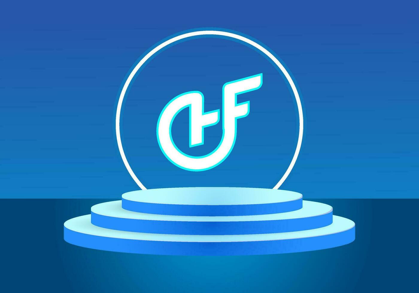 lettre hf bleu logo signe. vecteur logo conception pour entreprise.