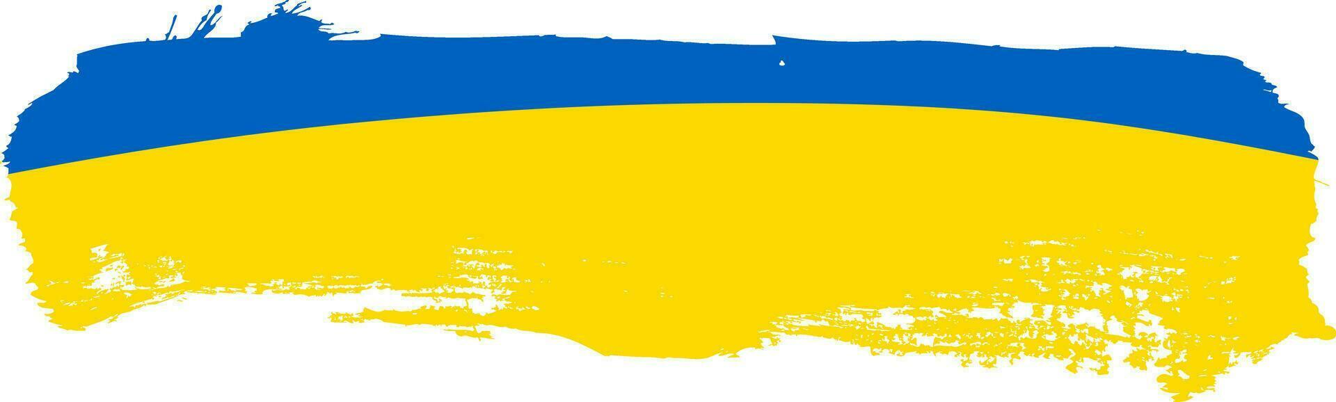 ukrainien drapeau brosse forme, vecteur illustration sur une blanc Contexte