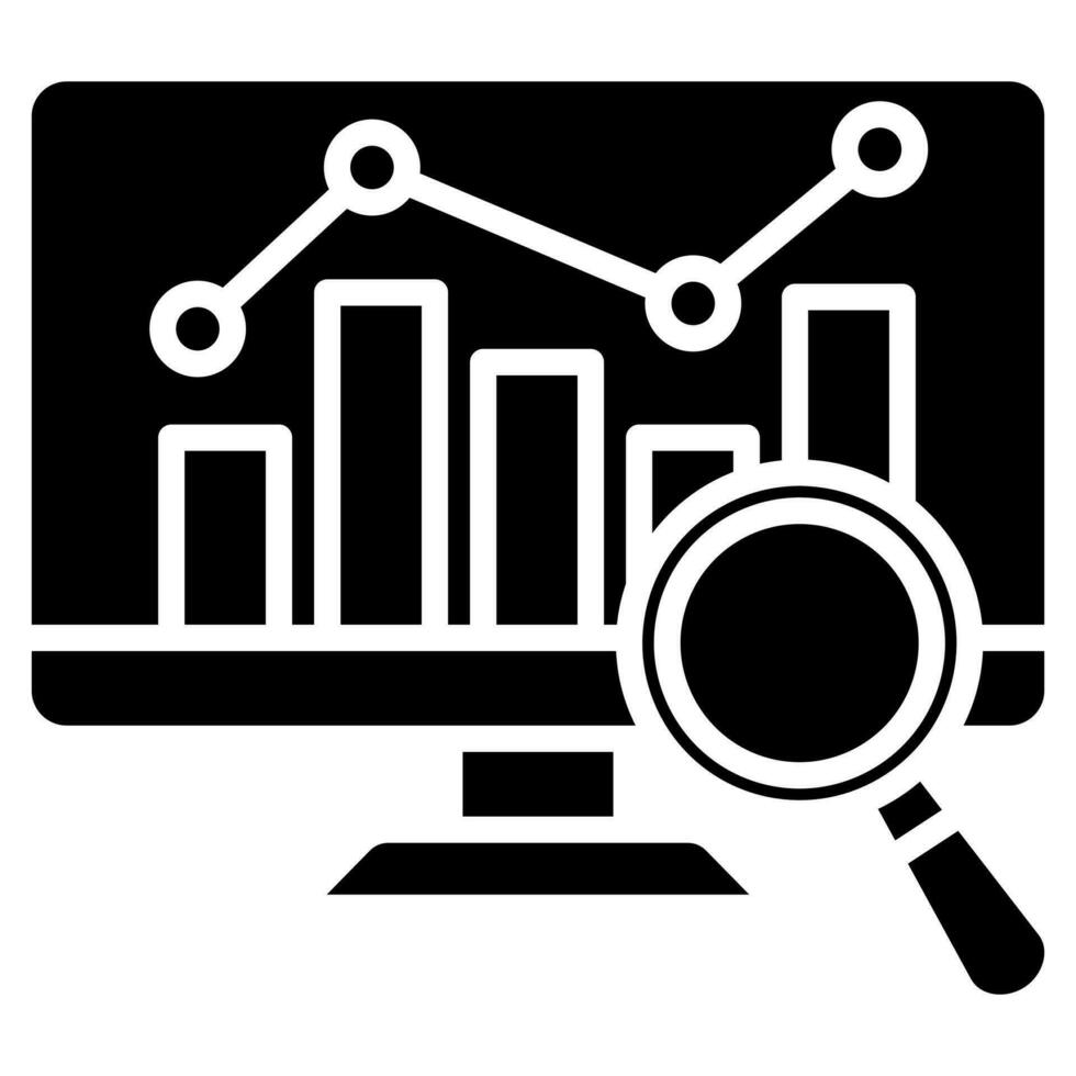 illustration vectorielle de ligne d'icône d'analyse de données vecteur