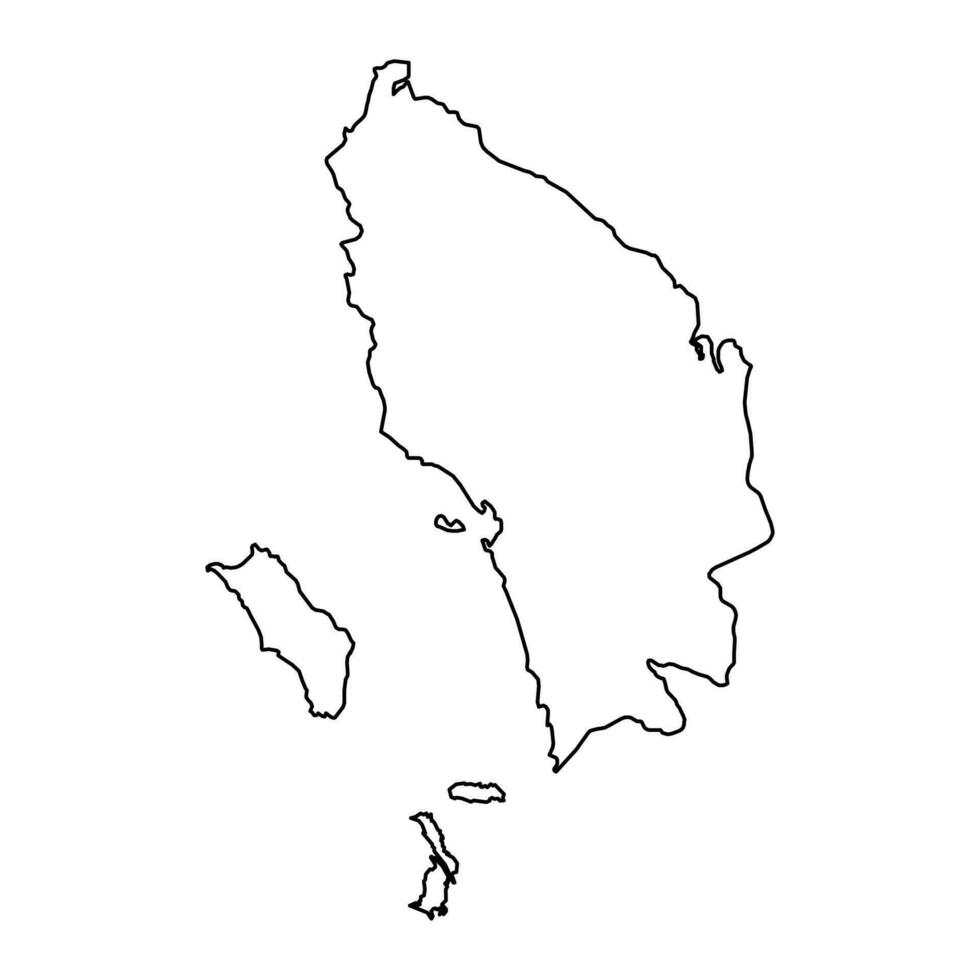 Nord sumatra Province carte, administratif division de Indonésie. vecteur illustration.
