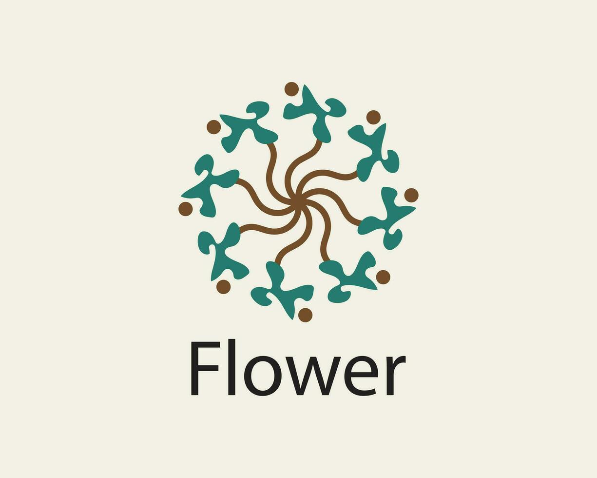 professionnel vecteur logo avec abstrait formes fleur coloré logo