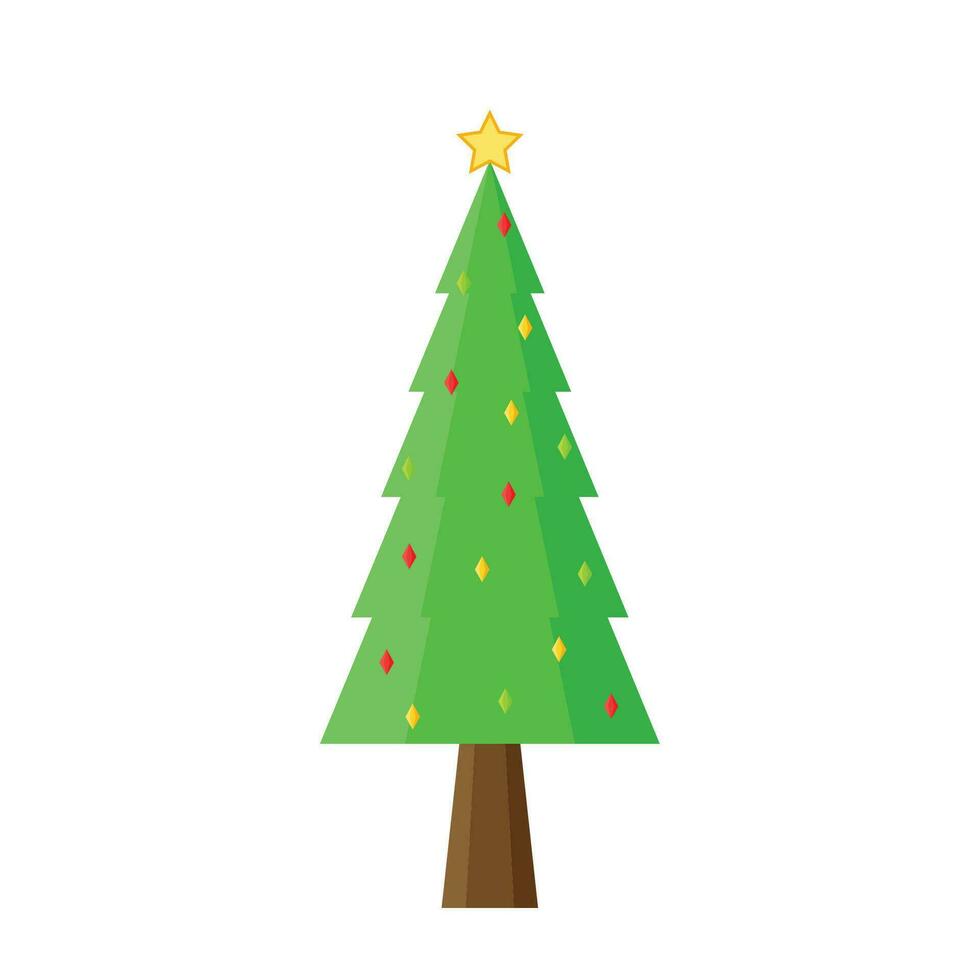 vecteur d'arbre de Noël. étiquette d'arbre de Noël. symbole. espace libre pour le texte. carte postale de noël.