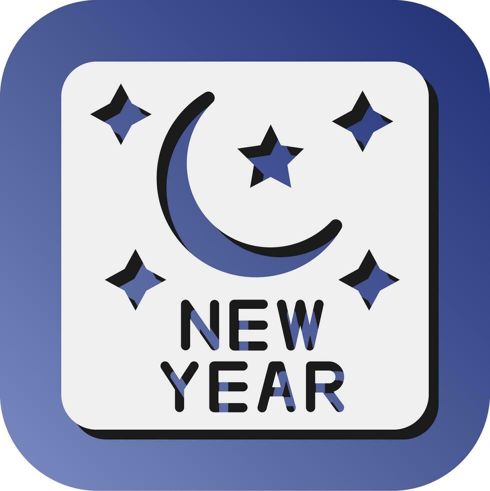 Nouveau année vecteur glyphe pente Contexte icône pour personnel et commercial utiliser.