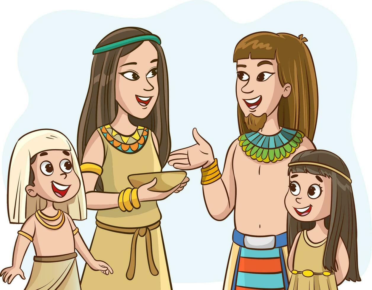 vecteur illustration de ancien Egypte famille