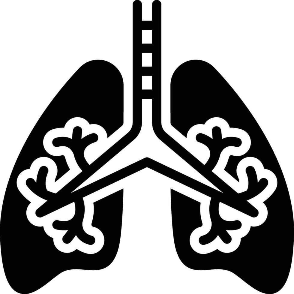 solide icône pour respiratoire vecteur