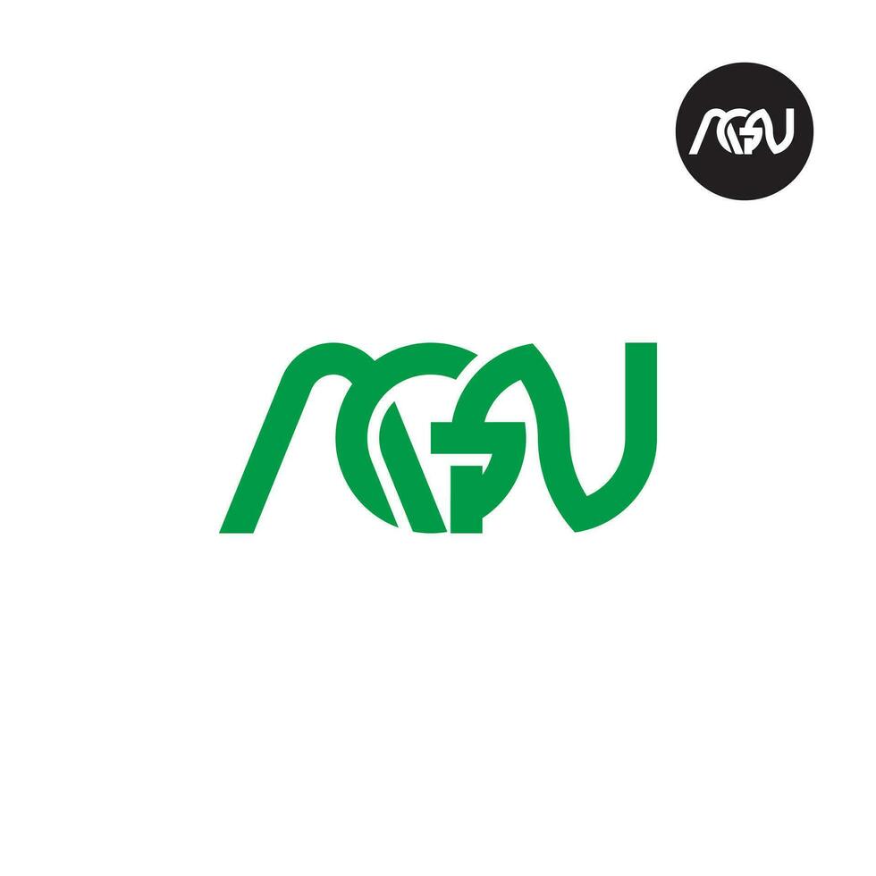 lettre agn monogramme logo conception vecteur