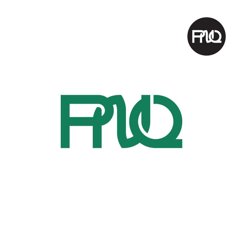 lettre PNQ monogramme logo conception vecteur