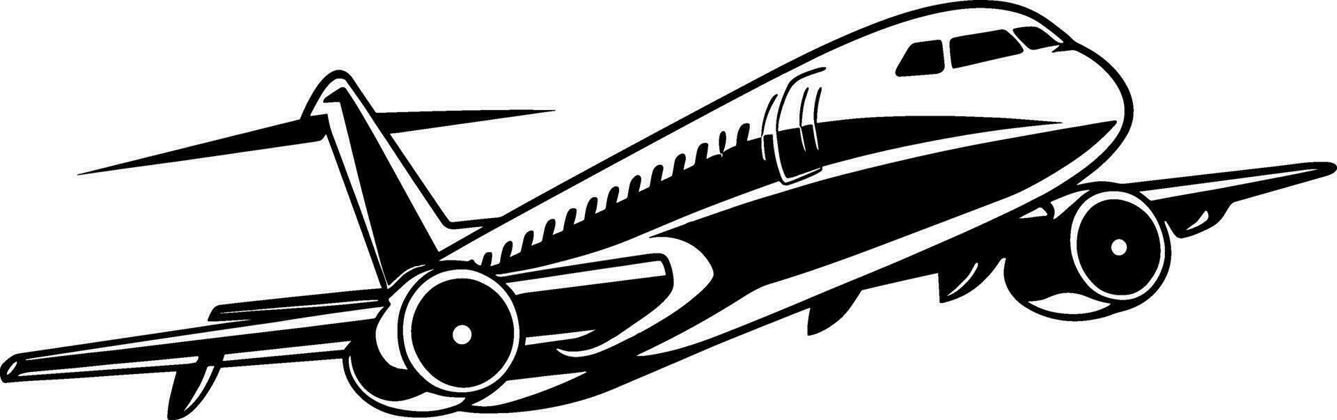 avion icône vecteur, solide illustration, pictogramme isolé sur blanc Contexte. Couleur modifiable. ai généré illustration. vecteur