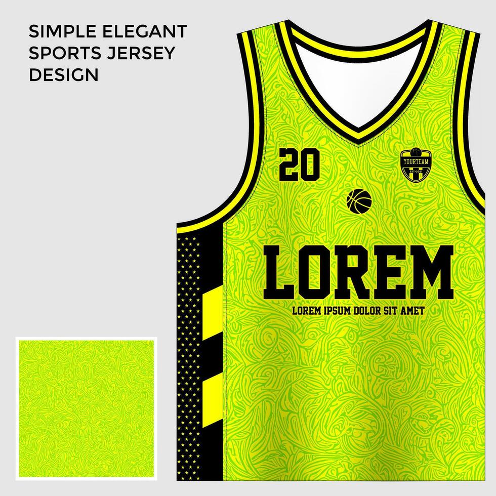 néon vert sublimation basketball Jersey modèle vecteur