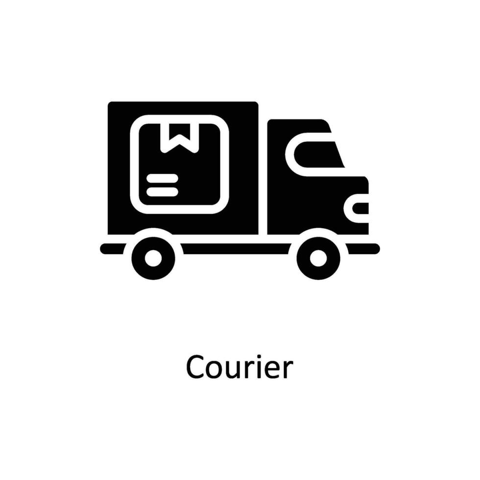 courrier vecteur solide icône conception illustration. affaires et la gestion symbole sur blanc Contexte eps dix fichier