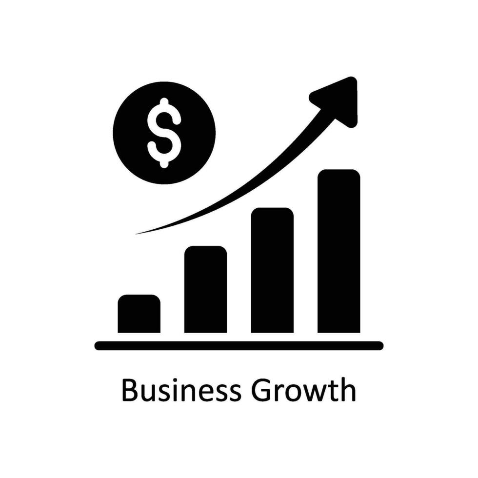 affaires croissance vecteur solide icône conception illustration. affaires et la gestion symbole sur blanc Contexte eps dix fichier