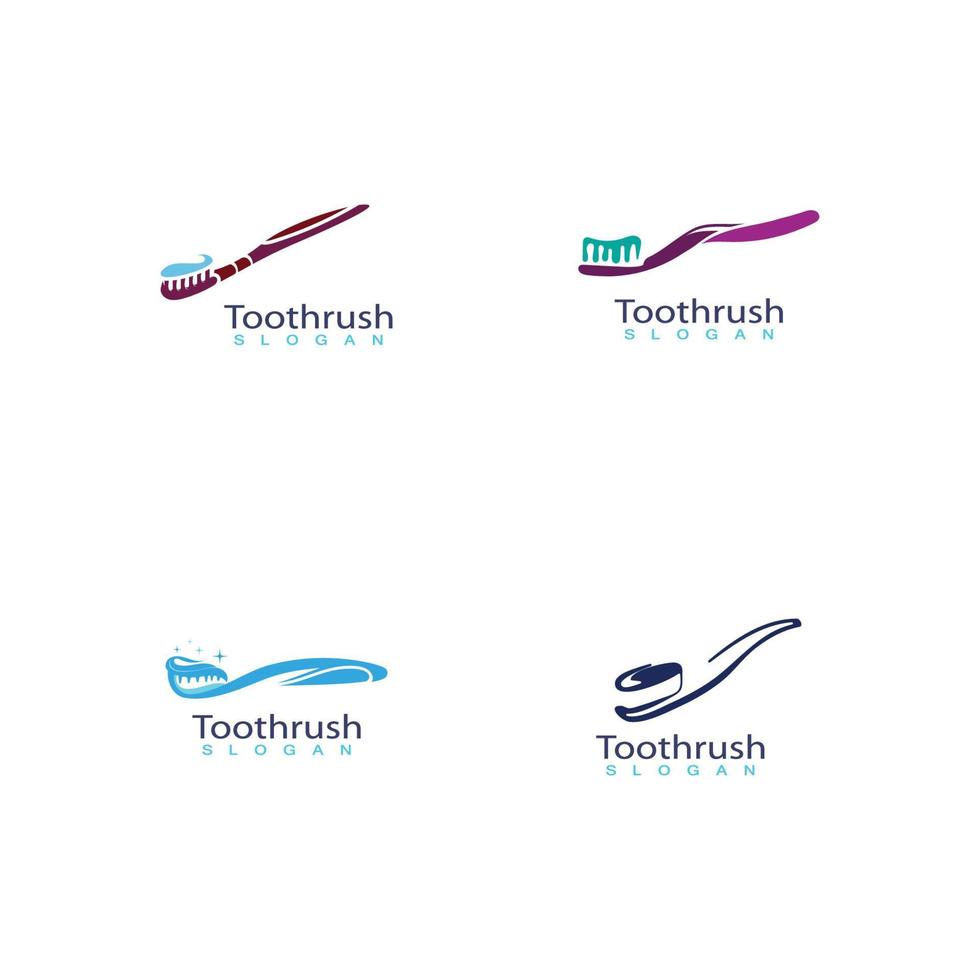 icône de brosse à dents silhouette tendance design de style moderne. vecteur