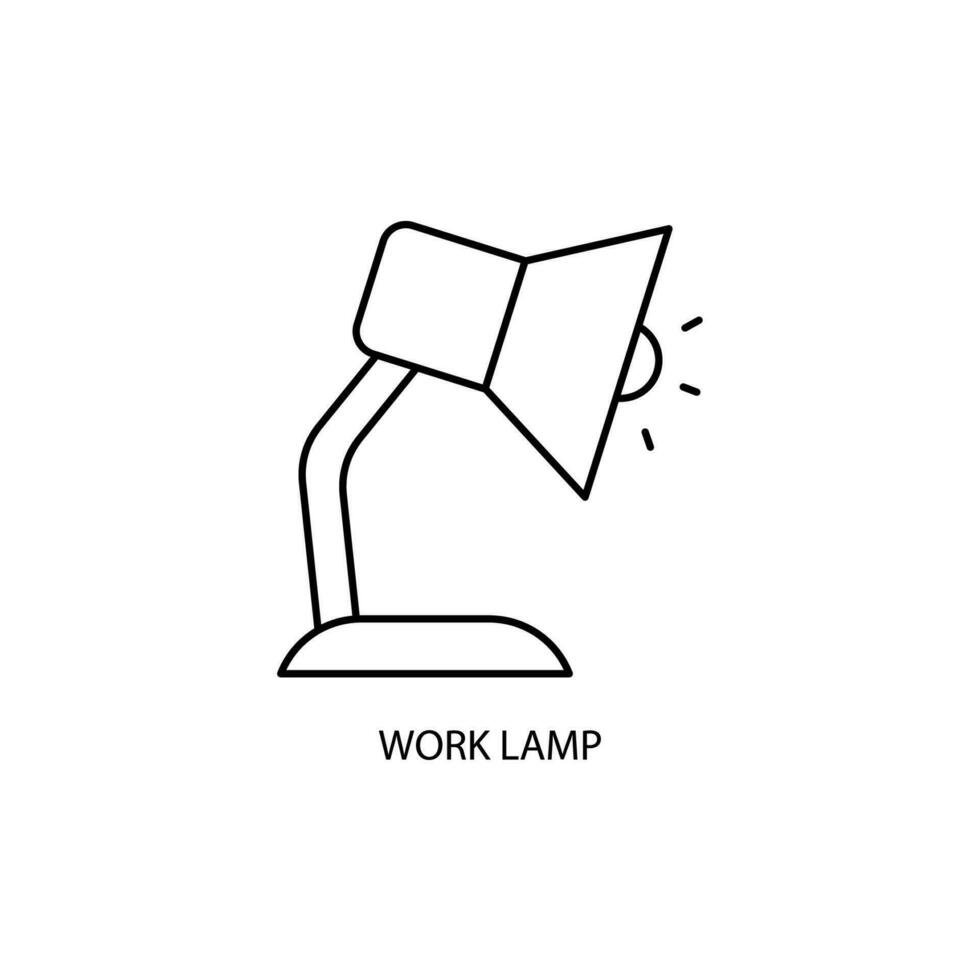 travail lampe concept ligne icône. Facile élément illustration. travail lampe concept contour symbole conception. vecteur