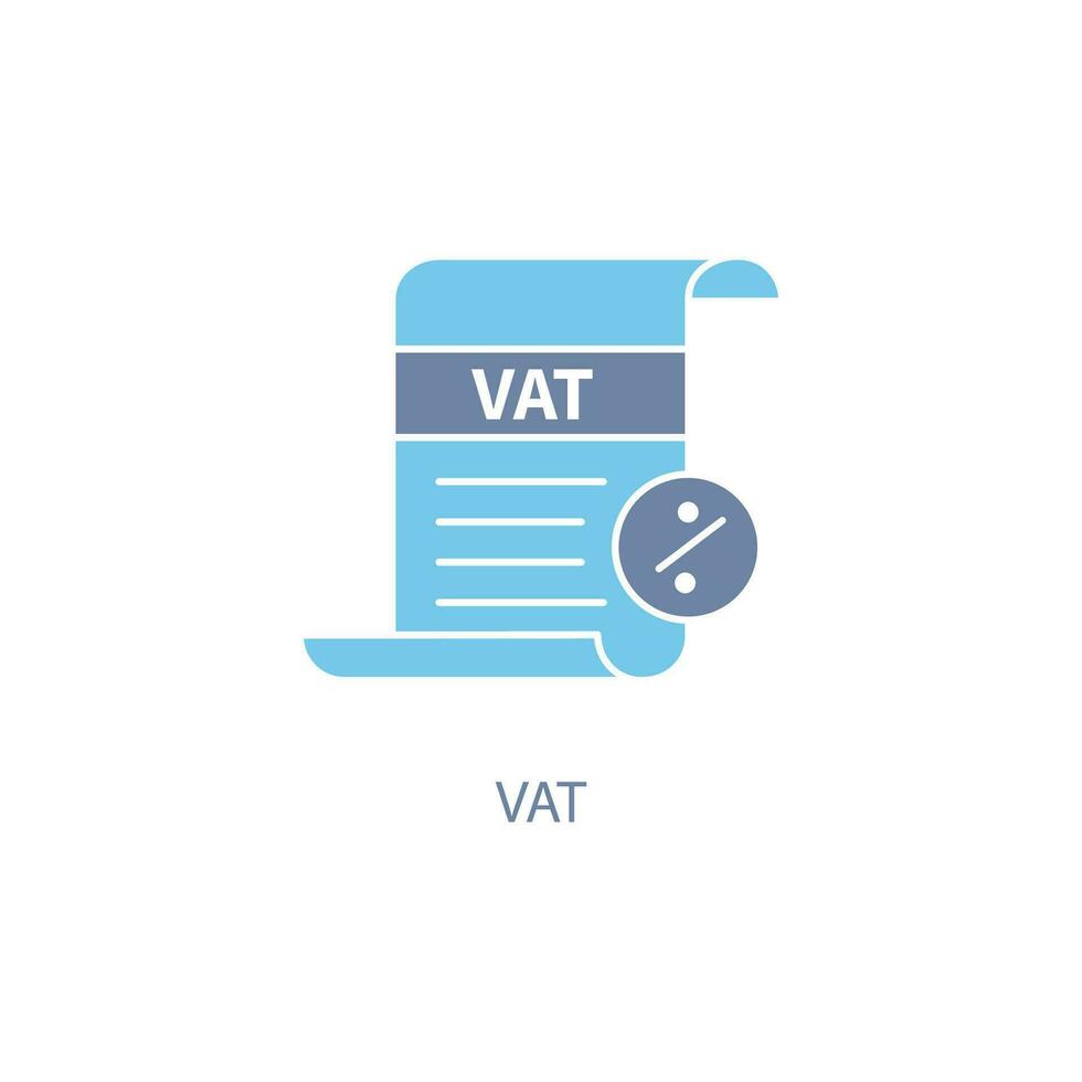 T.V.A les taxes concept ligne icône. Facile élément illustration. T.V.A les taxes concept contour symbole conception. vecteur