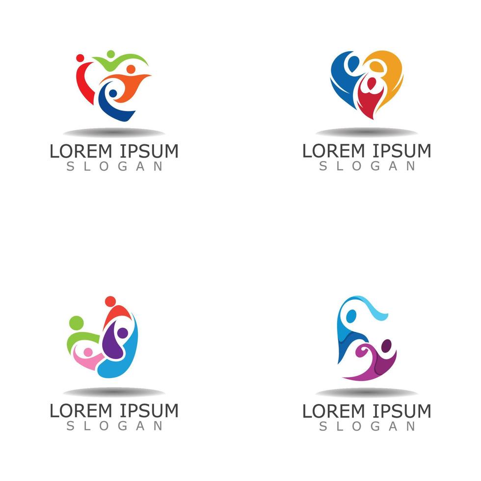 modèle de vecteur de conception de logo communautaire. inspiration de conception de travail d'équipe